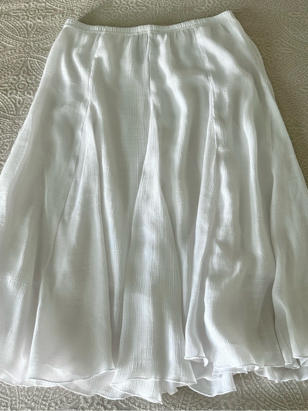 Ladies Zac And Rachel White Midi Aline Skirt Medium - Picture 9 of 9
